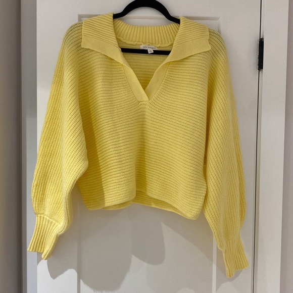 Blu Pepper Sweaters - Blu Pepper Yellow Cropped Sweater